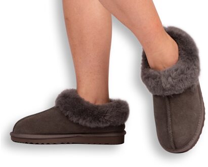 Australia Unisex Schapenvacht Traditionele Enkelpantoffels Grijs