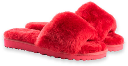 Australia Vrouwen Schapenvacht Fluff Dia Rood