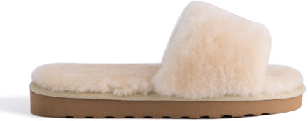 Australia Womens Schapenvacht Fluff Slide Slippers Cream Bruin - EU 36 / UK 3