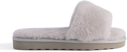 Australia Womens Schapenvacht Fluff Slide Slippers Grijs - EU 42 / UK 8