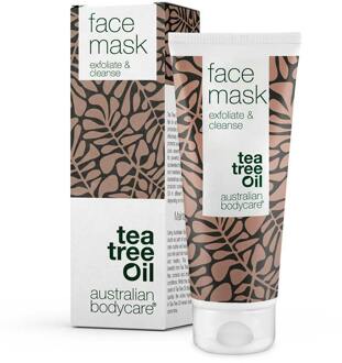 Australian Bodycare Face Mask 100 ml - Huidpeeling voor het gezicht met Tea Tree Olie tegen puistjes, pukkels, onzuiverheden en mee-eters - Geschikt voor alle huidtypes