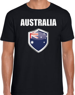 Australie landen t-shirt zwart heren - Australische landen shirt / kleding - EK / WK / Olympische spelen Australia outfit 2XL