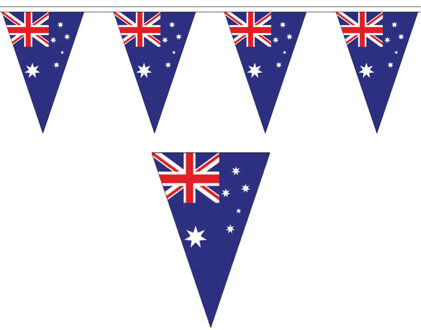 Australie vlaggetjes slinger - 20 meter - Landen thema feestartikelen/versieringen - puntvlaggen Blauw