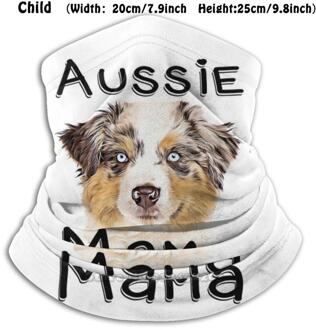 Australische Herders Aussie Hond Mama Sjaal Bandana Halswarmer Hoofdband Fietsen Masker Australië Herder Honden Ras Aussie Child