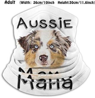 Australische Herders Aussie Hond Mama Sjaal Bandana Halswarmer Hoofdband Fietsen Masker Australië Herder Honden Ras Aussie volwassen