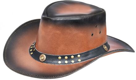 Australische Rook Westerse Stijl Cowboy Outback Echt Leren Aussie Bush Hoed Bruin