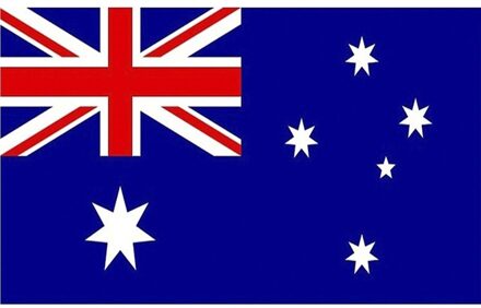 Australische Vlag 90x150cm Rood - Zalm, Blauw
