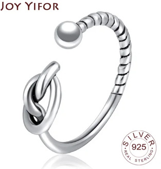 Authentic 925 Sterling Silver Cute Feather Personality Adjustable Ring Fine Jewelry For Women Party Elegant Accessories