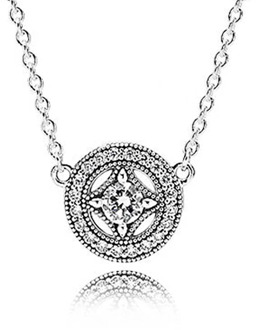 Authentic 925 Sterling Silver Necklace Allure Collier With Crystal Pendant Necklace For Women Wedding Party Gift Diy Jewelry