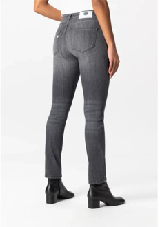 Authentiek Zwart Straight Jeans MUD Jeans , Black , Dames - W26 L32,W30 L32