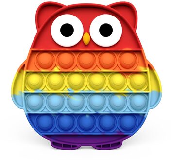 Autisme Push Bubble Zintuiglijke Speelgoed Desktop Puzzel Anti Stress Speelgoed (Regenboog) Puzzel Anti Stress Speelgoed Cup Mat Squeeze