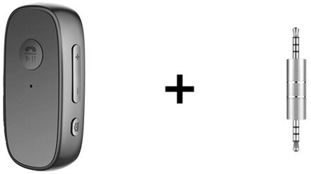 Auto 3.5Mm Aux Jack Bluetooth 5.0 Ontvanger Hoofdtelefoon Adapter Remote Camera Ondersteuning Hifi Tf Card Muziek Play Lavalier Oortelefoon zwart