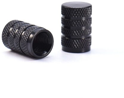 Auto 3D Wiel Banden Ventieldopjes Accessoires Aluminium Auto Motorfiets Luchtdicht Stem Air Caps Voor renault zwart