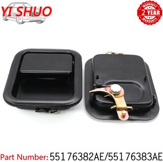 Auto 55176382AE 55176383AE Buitenkant Voorkant Buiten Volledige Deurklink Paar Zware Metalen Voor Jeep Wrangler Yj Tj CJ7 Scrambler