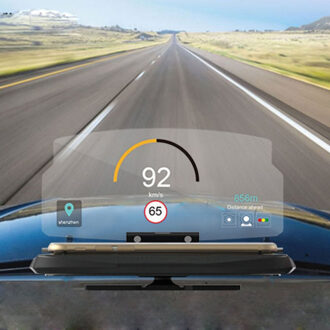 Auto 6.5 inch HUD Scherm Head Up Display Auto Veiligheid Auto GPS Navigatie Mobiele Telefoon Houder Projector High Definition weerspiegelen