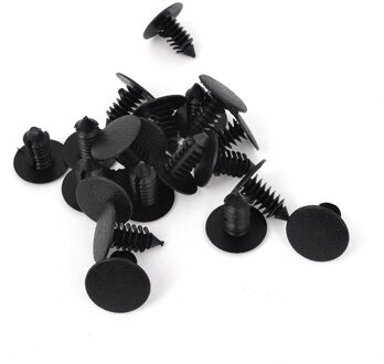 Auto 8 Mm Gat Plastic Zwarte Klinknagels Bumper Deur Beha Houders 20 Pcs