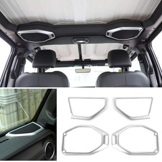 Auto Abs A-stijl Speaker Cover, Dak Speaker Decoratieve Covers Voor Jeep Wrangler Jl , zilver