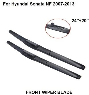 Auto Accessaries Auto Ruitenwissers Blade Voor Hyundai Sonata NF 2007 24 ''+ 20'' Voorruit Natuurlijke Rubber