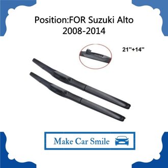 Auto Accessaries Wisser Gebruikt Voor Suzuki Alto 21 ''14'' 2 Stuks Ruitenwissers natuurlijke Rubber