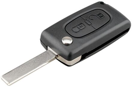 Auto Accessoires 2 Knoppen Flip Vouwen Afstandsbediening Sleutelhanger Case Leeg Autosleutel Shell Voor Peugeot 207 307