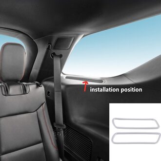 Auto Accessoires Abs Interieur Derde Rij Achter Airconditioning Vent Outlet Decoratie Cover Trim Voor Ford Explorer