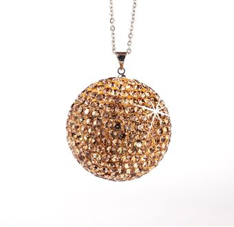 Auto Accessoires Auto Achteruitkijkspiegel Hanger Auto Charm Bling Crystal Bal Ornament Opknoping Auto Accessoires Geel