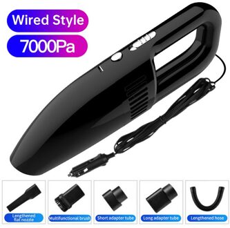 Auto Accessoires Auto Mini Stofzuiger Thuis Draagbare Handheld Stofzuiger High Power Draadloze Stofzuiger Sterke Vacuüm zwart wired