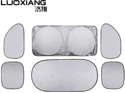 Auto Accessoires Auto Window Zonnescherm Voorruit Visor Cover Block Voor Window Zonnescherm UV Protect Car Window Film 6 stks/set