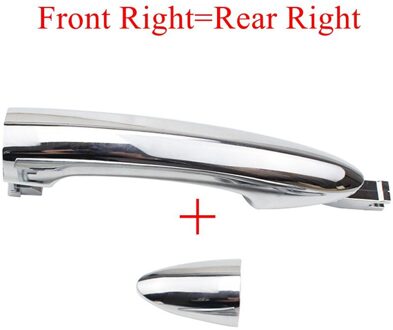 Auto Accessoires Chrome Outer Buiten Exterieur Deurgrepen Clip Fit Voor Faw Pentium X80 rechtsaf handvat