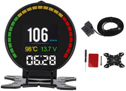 Auto Accessoires Gauge Panel Universal Head Up Display Hud Projector Monitor OBD2 Hd Digitale Meter Auto Instrument Digitale