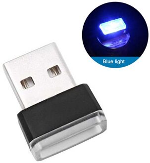 Auto Accessoires Interieur Mini USB Auto Light LED USB Modellering Draadloze Neon Ambient Lamp Motorfiets Auto Styling Sieraden Blauw
