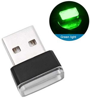 Auto Accessoires Interieur Mini USB Auto Light LED USB Modellering Draadloze Neon Ambient Lamp Motorfiets Auto Styling Sieraden groen