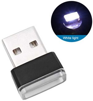 Auto Accessoires Interieur Mini USB Auto Light LED USB Modellering Draadloze Neon Ambient Lamp Motorfiets Auto Styling Sieraden wit