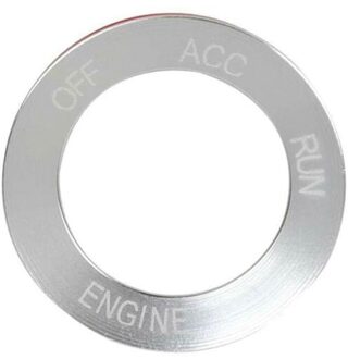 Auto Accessoires Motor Start Stop Knop Trim Zilveren Ring Cover Voor Dodge Challenger