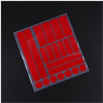 Auto Accessoires Reflecterende Tape Reflector Reflectante Moto Reflecterende Sticker Voor Fietsframe Stickers Auto Decoratieve Sticker rood
