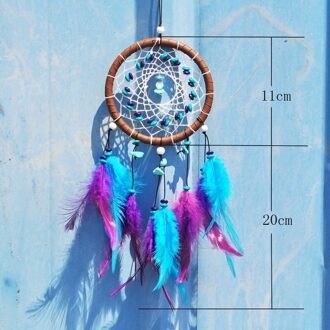 Auto Accessoires Voor Vrouwen Achteruitkijkspiegel Hanger Turquoise Hanger Dream Catcher Hanger Veer Auto Interieur Hanger Tricolor