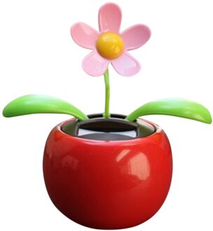 Auto Accessoires Zonne-energie Dansen Bloem Swingende Geanimeerde Danser Speelgoed Auto Decoratie Accessoire Voiture Oto Aksesuar rood