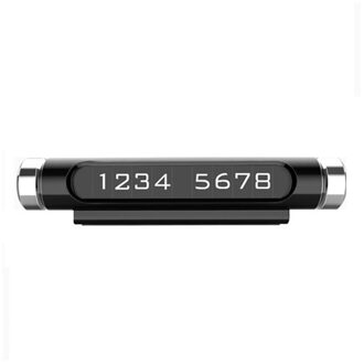 Auto Accessorie Interieur ABS Tijdelijke Parkeerplaats Kaart Telefoonnummer Kaart Kennisgeving Nachtlampje Plaat Auto Styling zwart