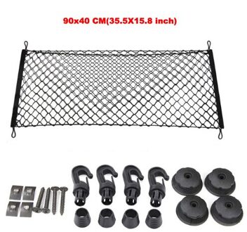 Auto Achter Cargo Trunk Organizer Net Voor Toyota Prius Levin Crown Avensis Previa Fj Cruiser Venza Sienna Alphard Zelas 90x40CM