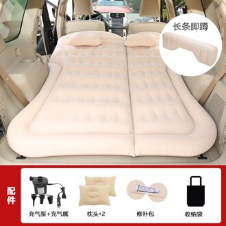 Auto Achterbank Auto Luchtbed Matras Universele Suv Auto Reizen Slapen Pad Outdoor Camping Mat Kind Achter Uitlaat pad Beige
