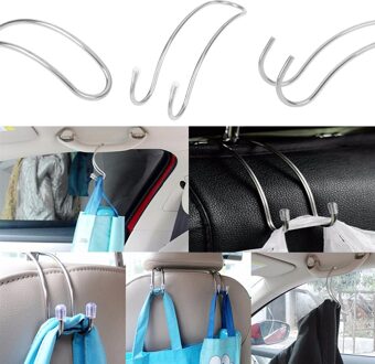 Auto Achterbank Dubbele Haak Auto Hoofdsteun Hanger Kleren Purse Bag Holder Hanger