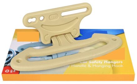 Auto Achterbank Veiligheid Handvat Multifunctionele Kledingrek Auto Seat Terug Haak Hoge Dragende 120Kg Draagbare Hanger room-colored