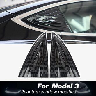 Auto Achterruit Triple-Gedreven Louvre Shutter Cover Venster Lamellen Spoiler Panel Voor Tesla Model 3