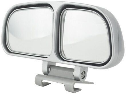 Auto Achteruitkijkspiegel Blind Spot Zone Spiegel Groothoek Dual Glas Omkeren Side Wing Spiegel Auto Accessoires nee.3 links zilver
