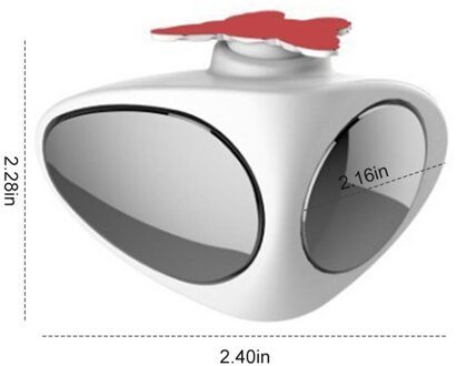 Auto Achteruitkijkspiegel Blind Spot Zone Spiegel Groothoek Dual Side Glas Wing Spiegel Auto Achteruitkijkspiegel Accessoires Auto Parts links wit