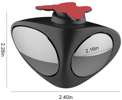 Auto Achteruitkijkspiegel Blind Spot Zone Spiegel Groothoek Dual Side Glas Wing Spiegel Auto Achteruitkijkspiegel Accessoires Auto Parts links zwart