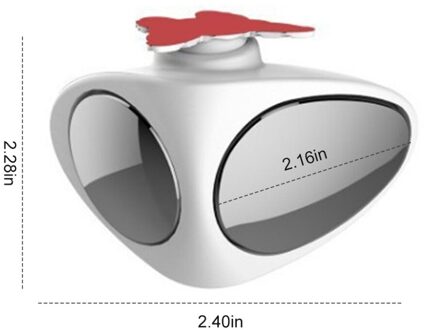Auto Achteruitkijkspiegel Blind Spot Zone Spiegel Groothoek Dual Side Glas Wing Spiegel Auto Achteruitkijkspiegel Accessoires Auto Parts rechtsaf wit