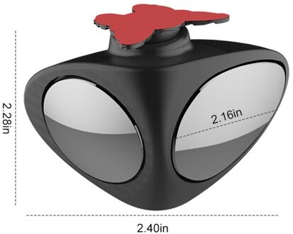 Auto Achteruitkijkspiegel Blind Spot Zone Spiegel Groothoek Dual Side Glas Wing Spiegel Auto Achteruitkijkspiegel Accessoires Auto Parts rechtsaf zwart