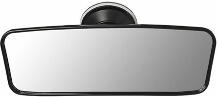 Auto achteruitkijkspiegel - met zuignap - universeel model - 18 x 6 cm - binnen spiegel