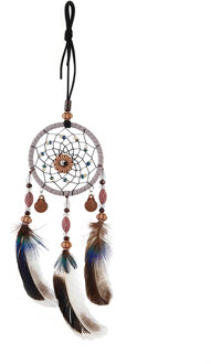Auto Achteruitkijkspiegel Ornament Auto Decoratie Accessoires Auto Hanger Handgemaakte Dream Catcher Veer Opknoping 1
